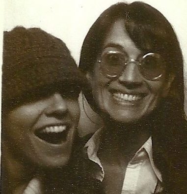 Dr. Maria and her friend Sarah in the photobooth at the Andy Warhol Museum in Pittsburgh